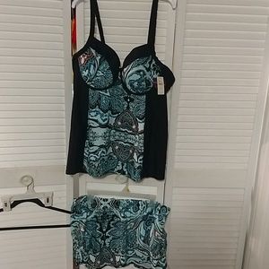 Lane Bryant 2 piece swim suit, 40D, 16